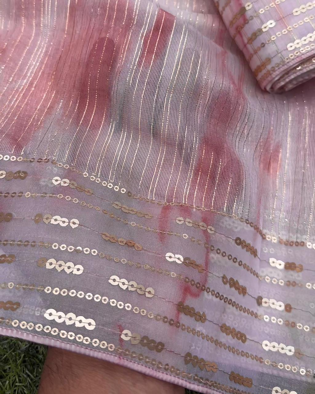 Beautiful Designer Summer Special Pure Organza silk Saree