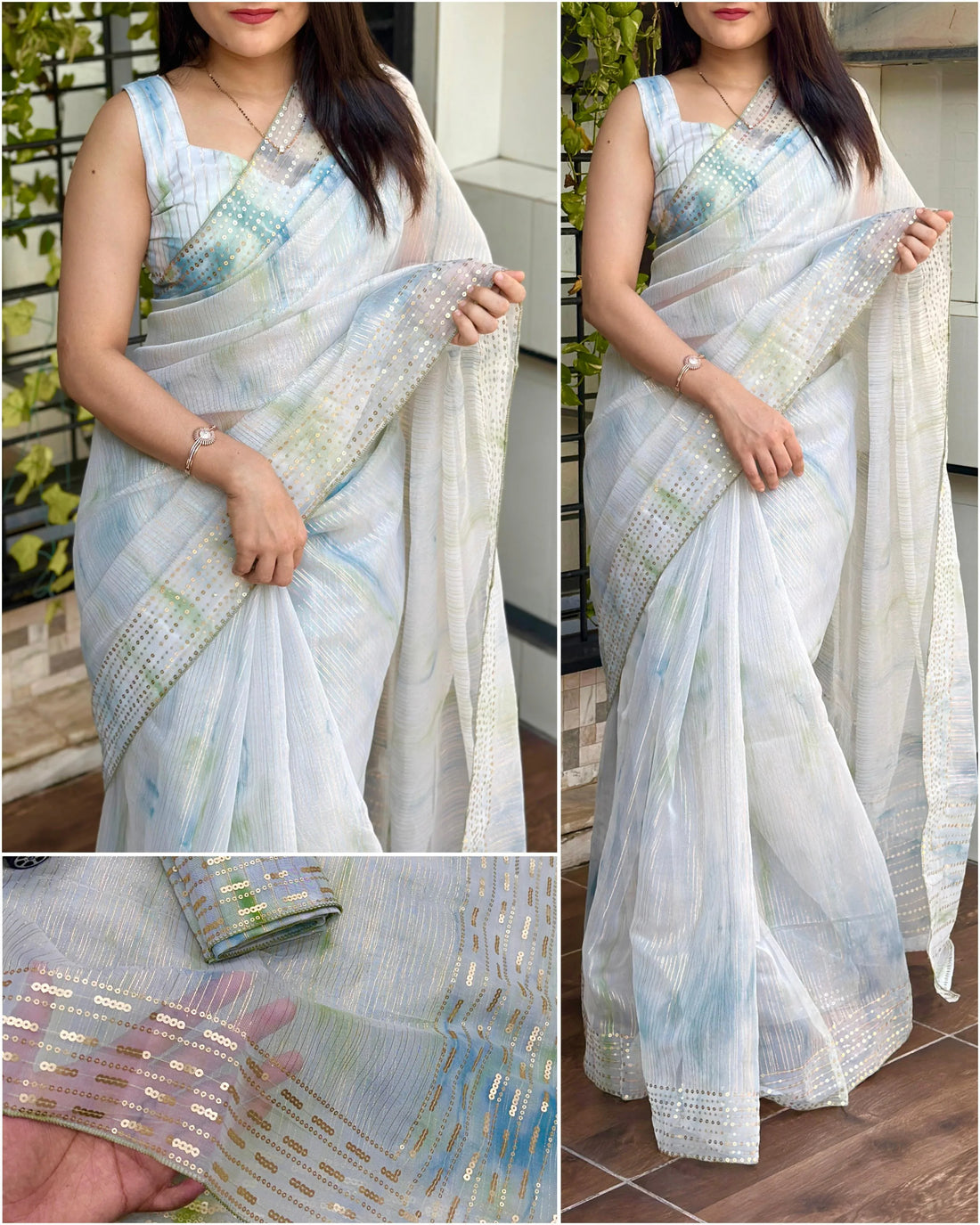 Beautiful Designer Summer Special Pure Organza silk Saree