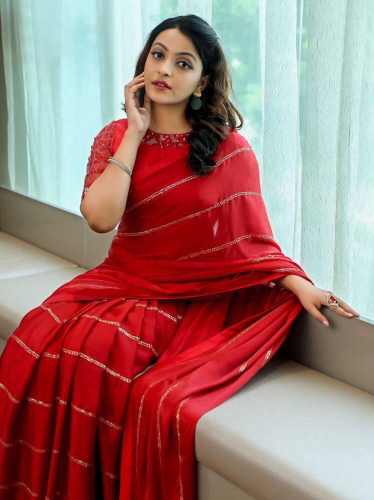 Beautiful Designer Heavy Rangoli Silk With Sequence Saree