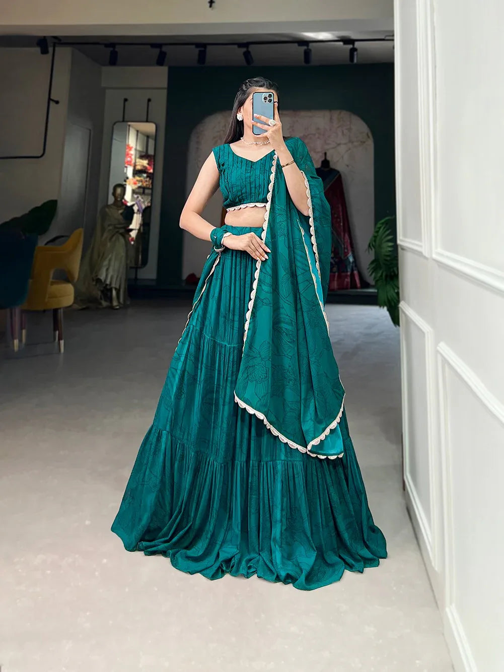Beautiful Designer Party Wear Pure Georgette Silk Lehenga Choli