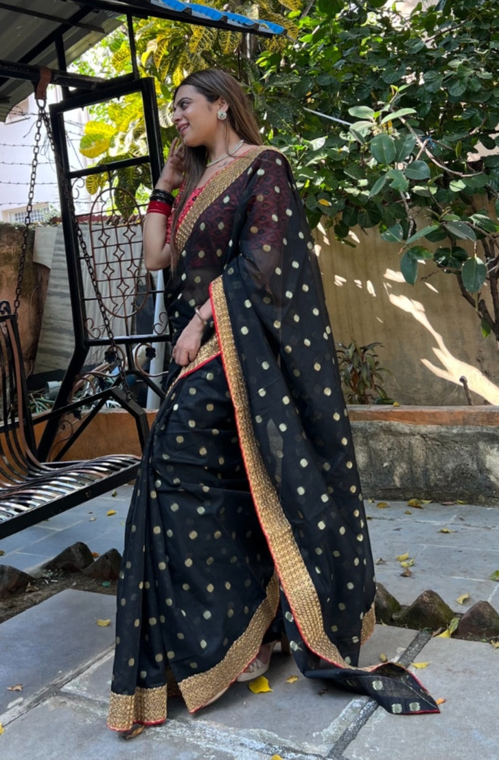 Beautiful Designer Soft Cotton With Butti Saree