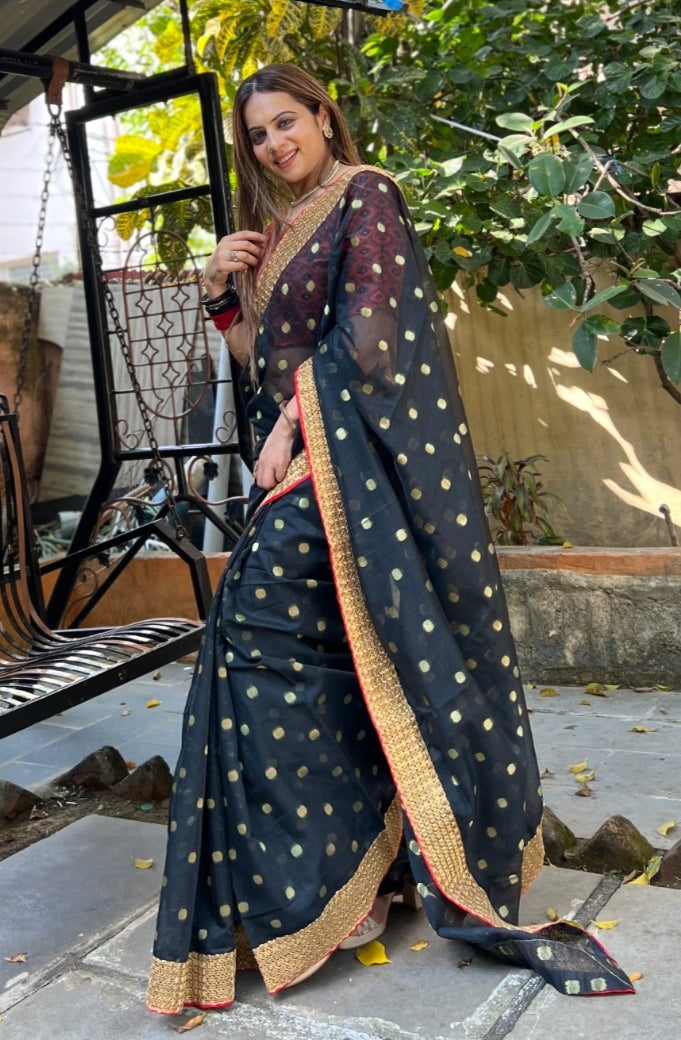 Beautiful Designer Soft Cotton With Butti Saree