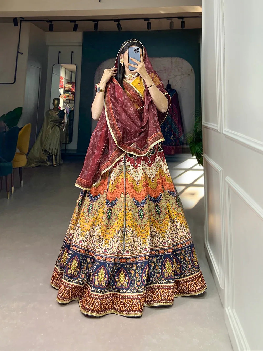 Beautiful Designer Soft Vaishali Silk Lehenga Choli