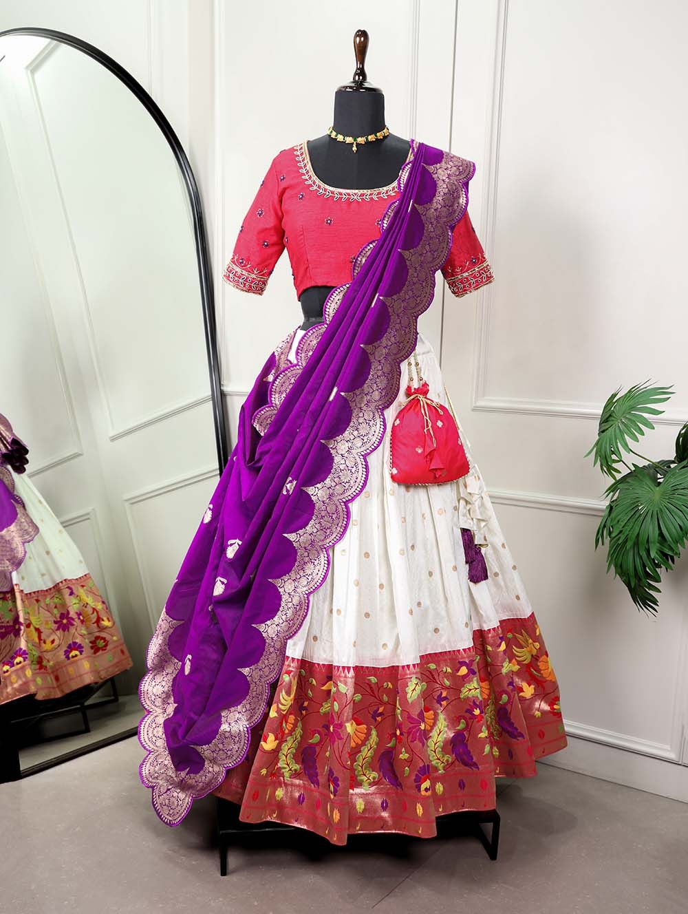 Beautiful Designer Bandhani Georgette Lehenga Choli