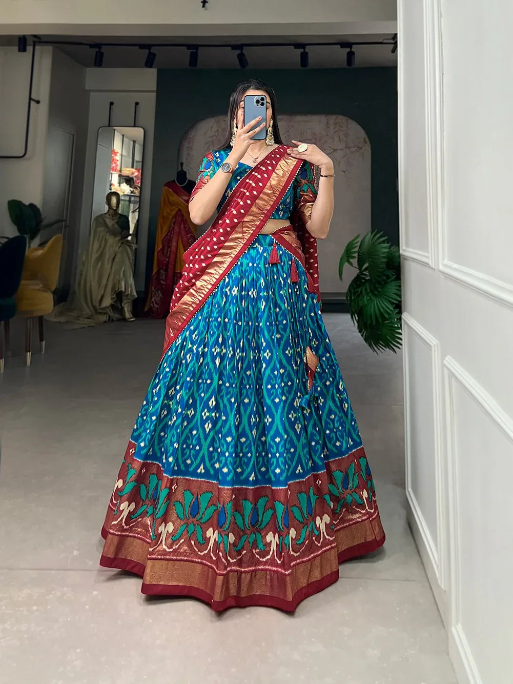 Beautiful Designer Soft Tussar Silk Lehenga Choli