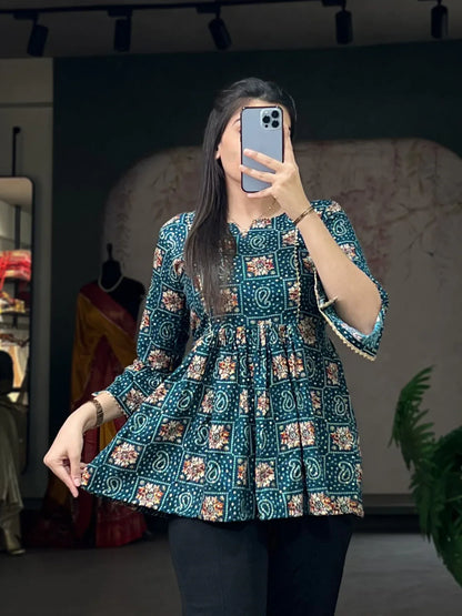 Beautiful Designer Cotton Tunics Ethnic Western Kurti Top