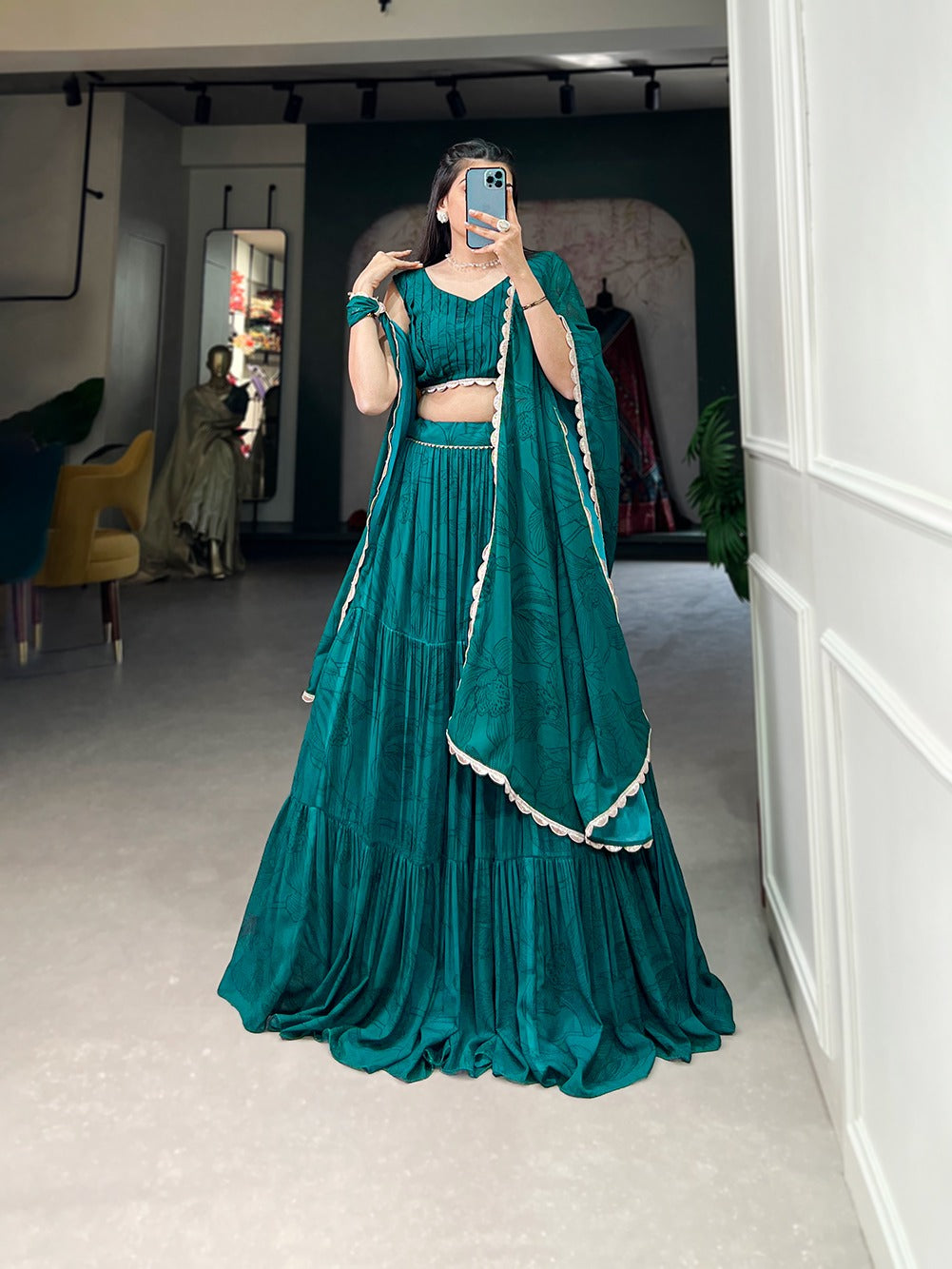 Beautiful Designer Party Wear Pure Georgette Silk Lehenga Choli