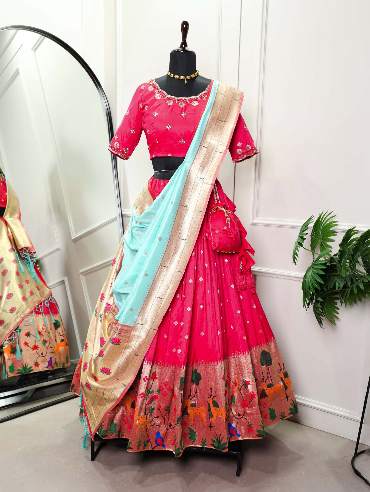Beautiful Designer Pure Paithani Silk Lehenga Choli