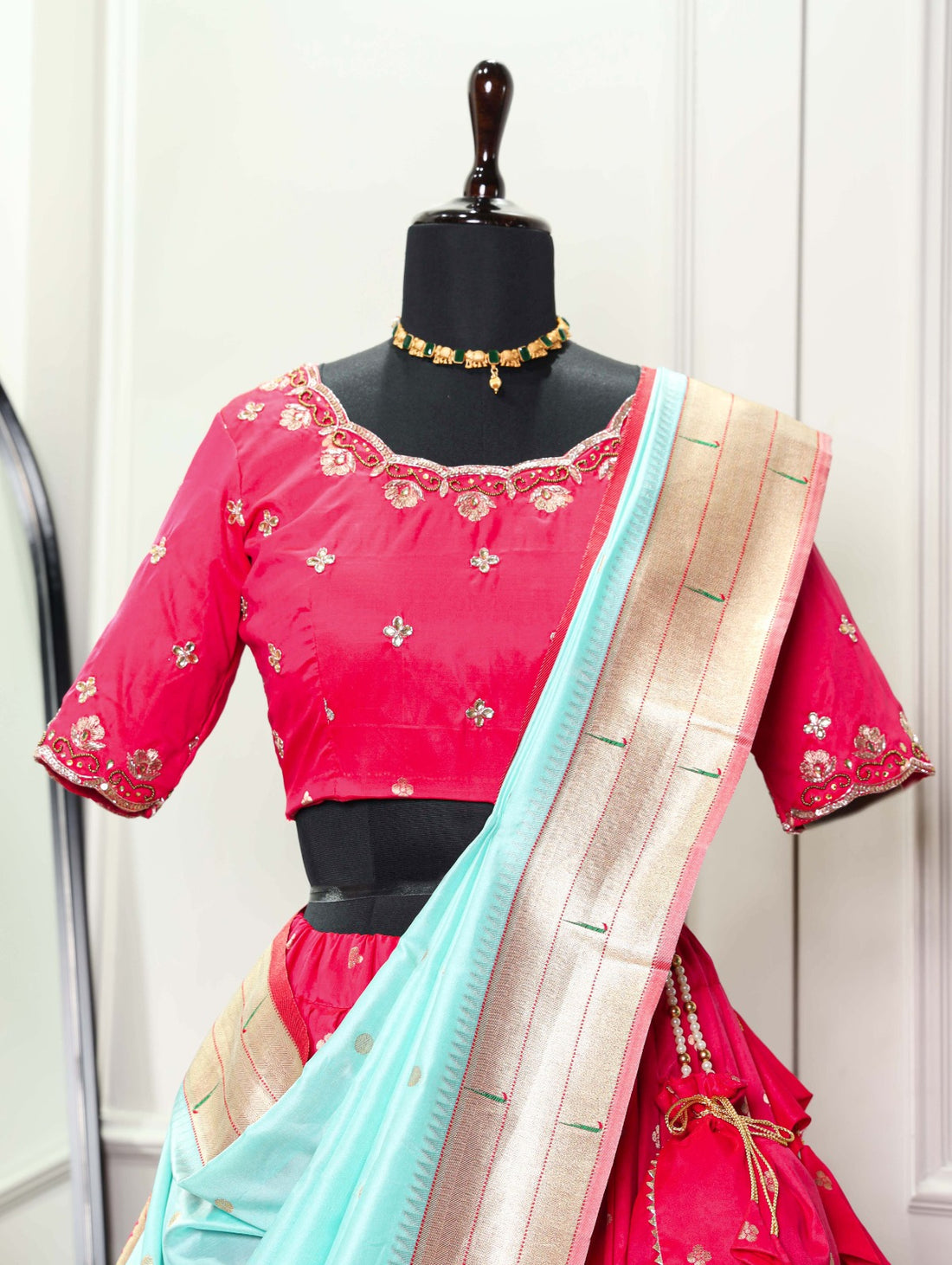 Beautiful Designer Pure Paithani Silk Lehenga Choli