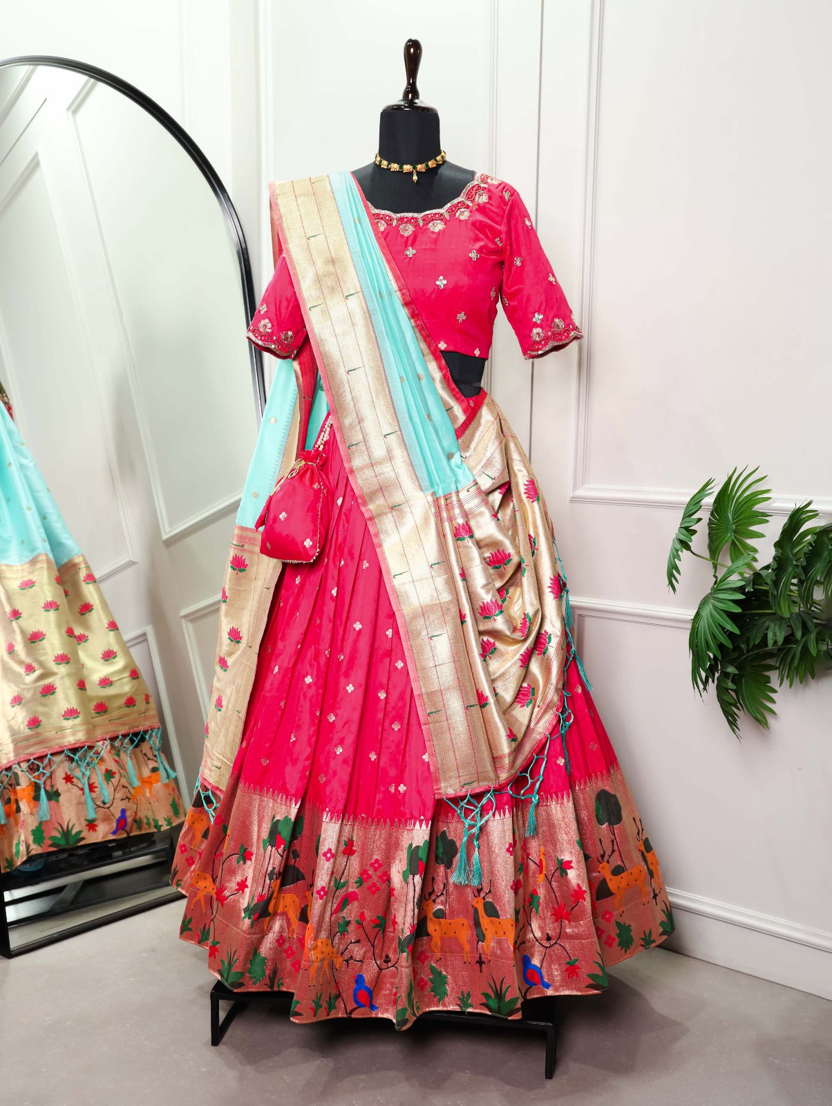 Beautiful Designer Pure Paithani Silk Lehenga Choli