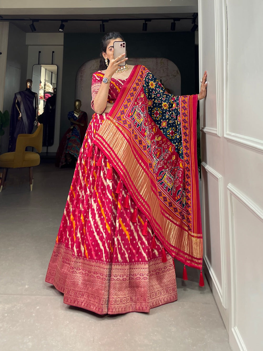 Gajji Silk Lehenga Choli