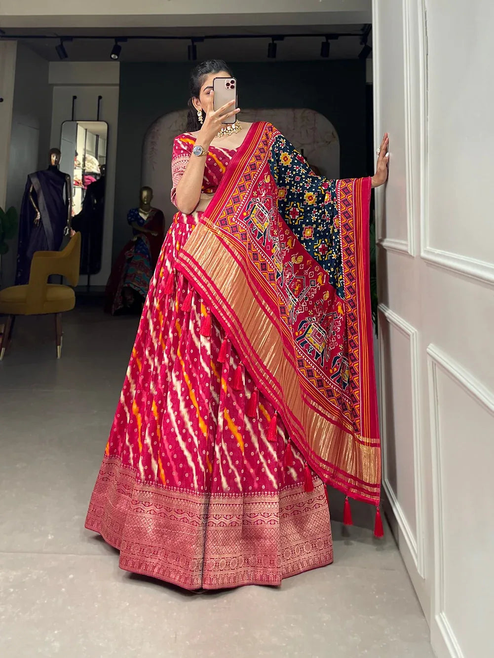 Gajji Silk Lehenga Choli