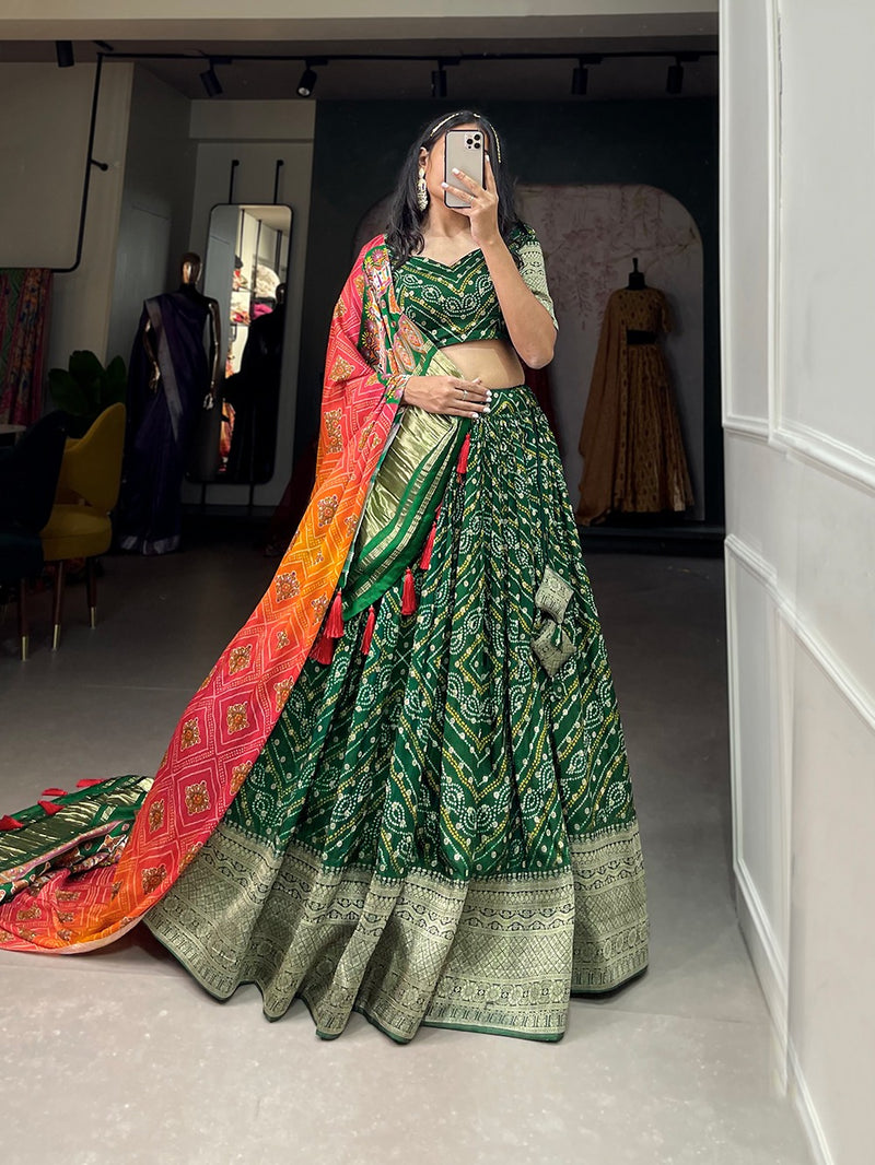 Gajji Silk Lehenga Choli