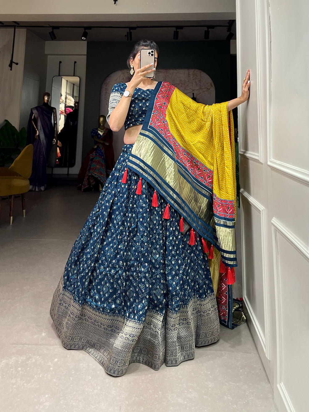 Gajji Silk Lehenga Choli