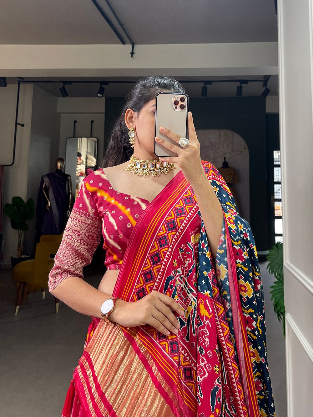 Gajji Silk Lehenga Choli