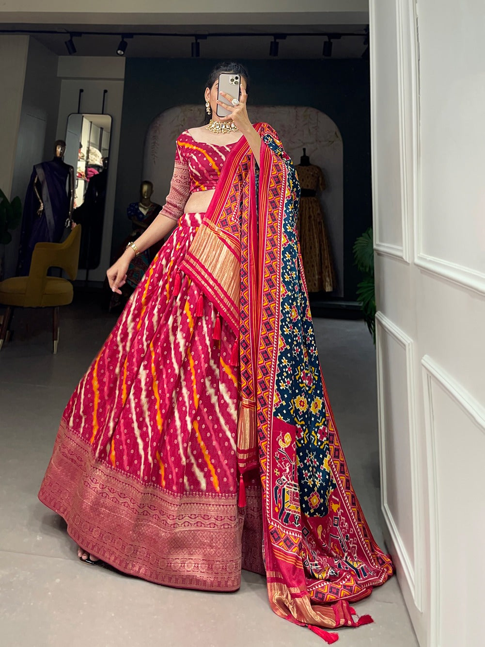 Gajji Silk Lehenga Choli
