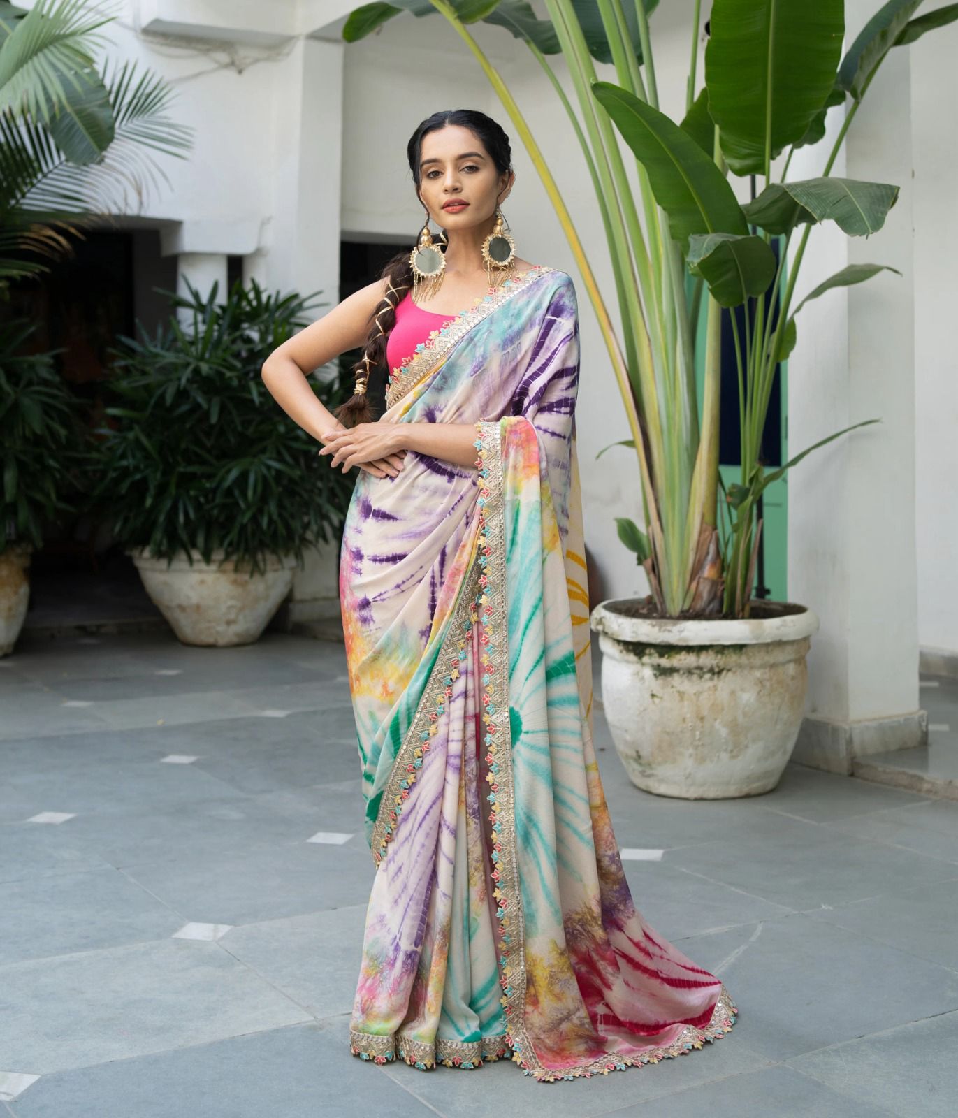 Beautiful Designer Heavy Georgette With Sequence Saree