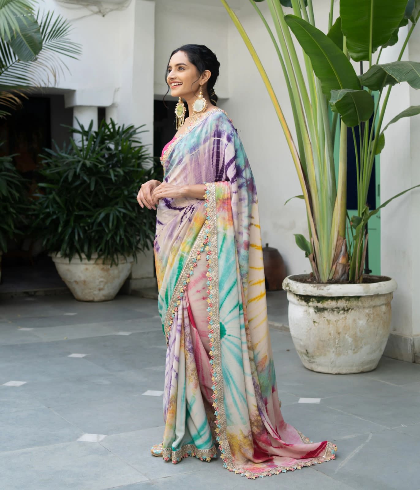Beautiful Designer Heavy Georgette With Sequence Saree