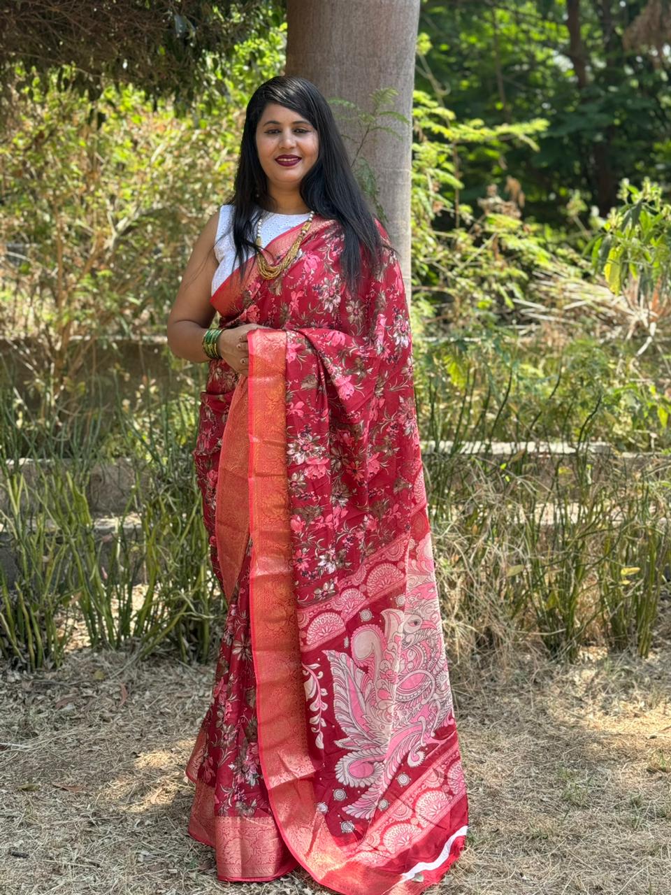 Beautiful Designer Summer Special Bandhej Soft Digital Print Dola Silk Saree