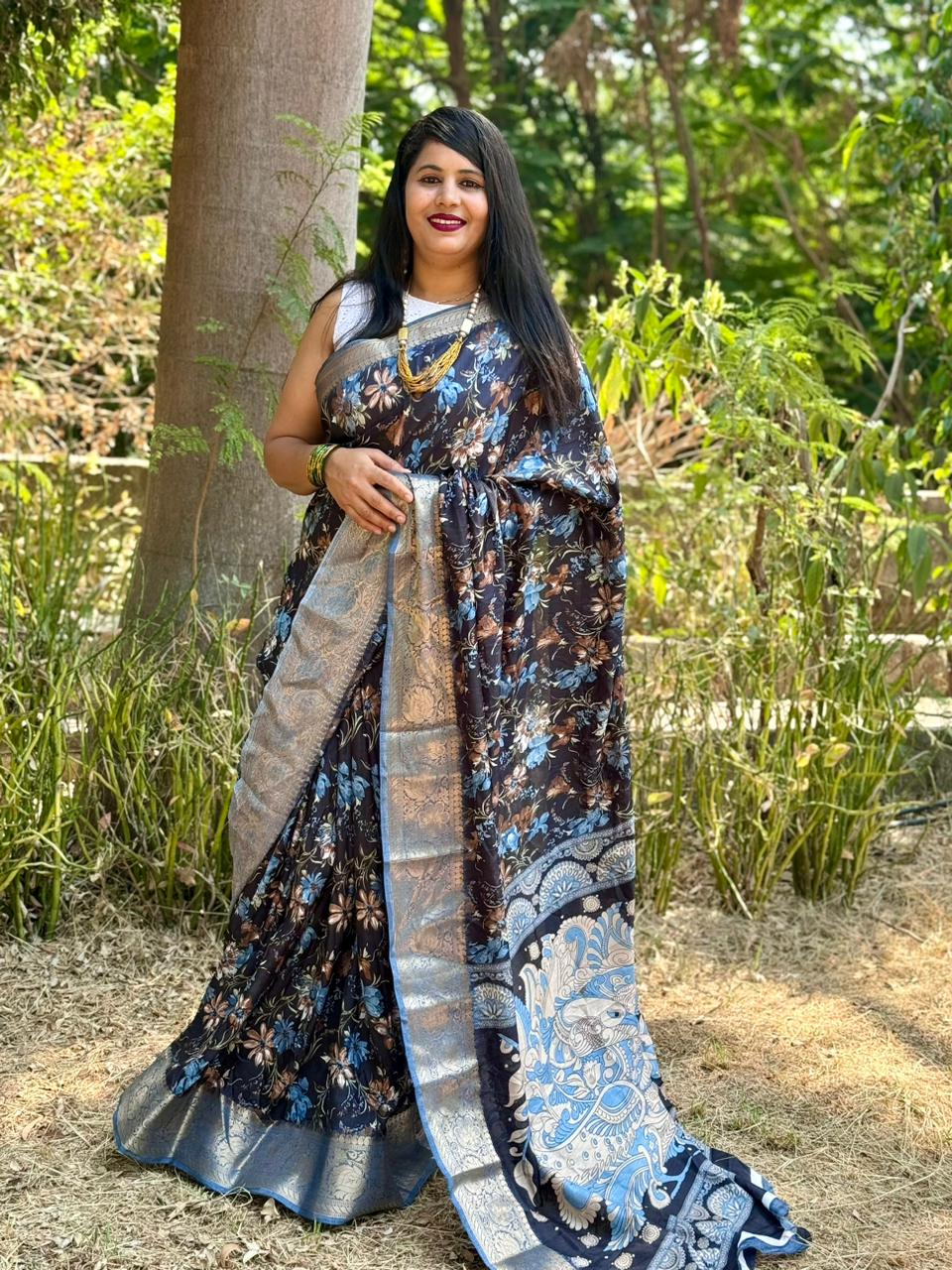 Beautiful Designer Summer Special Bandhej Soft Digital Print Dola Silk Saree