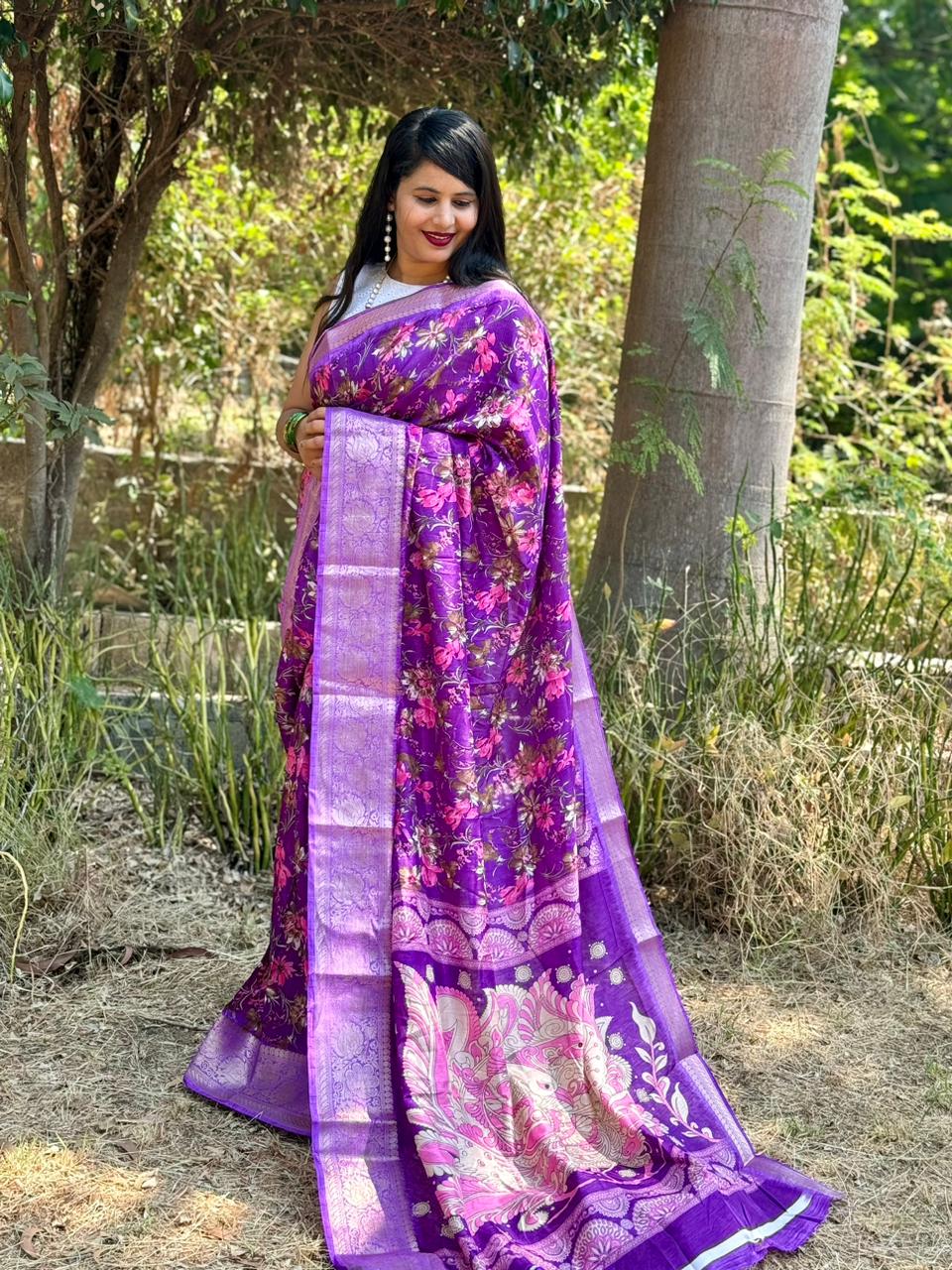 Beautiful Designer Summer Special Bandhej Soft Digital Print Dola Silk Saree