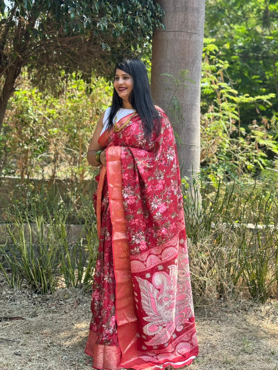 Beautiful Designer Summer Special Bandhej Soft Digital Print Dola Silk Saree