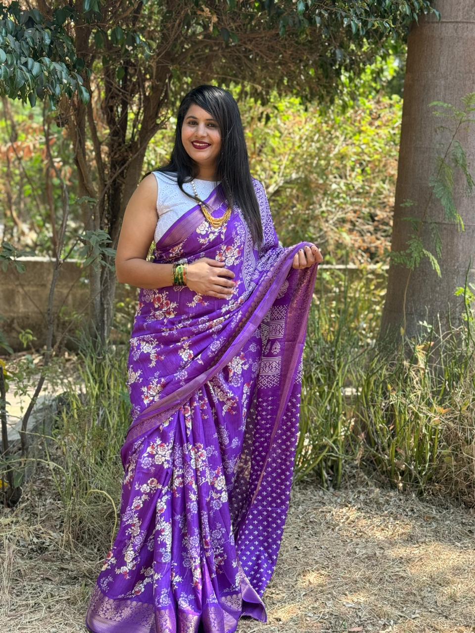 Beautiful Designer Summer Special Bandhej Soft Digital Print Dola Silk Saree