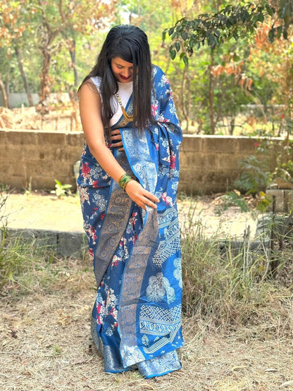 Beautiful Designer Summer Special Bandhej Soft Digital Print Dola Silk Saree