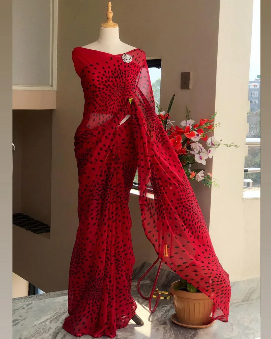 Beautiful Designer Soft Georgette With Digital Print Saree