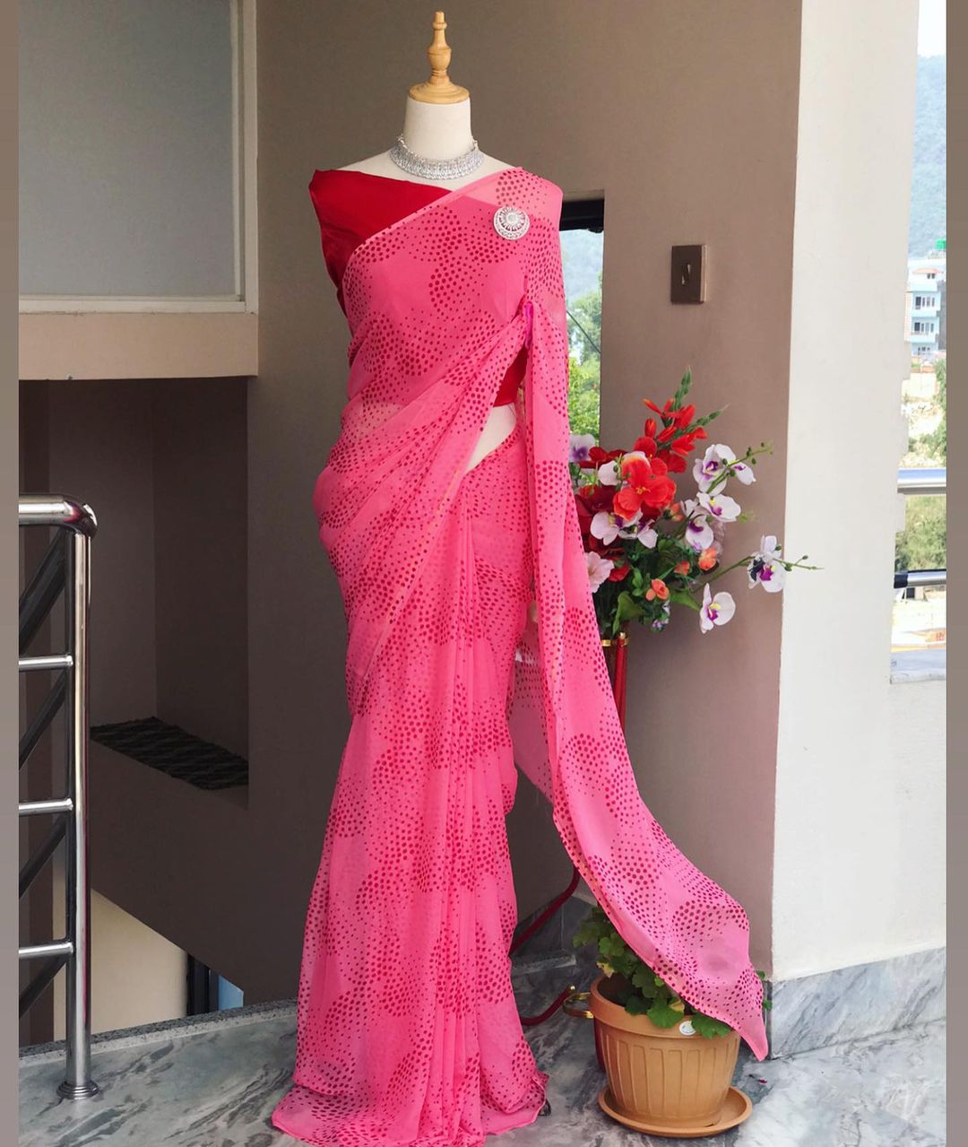 Beautiful Designer Soft Georgette With Digital Print Saree