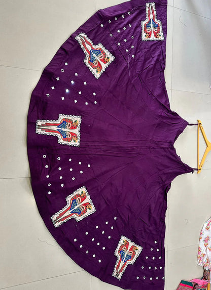 Beautiful Designer Pure Popat Handwork Original Mirror Lehenga Choli