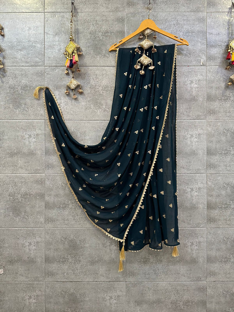 Beautiful Designer Pure Georgette Butti Work Dupatta