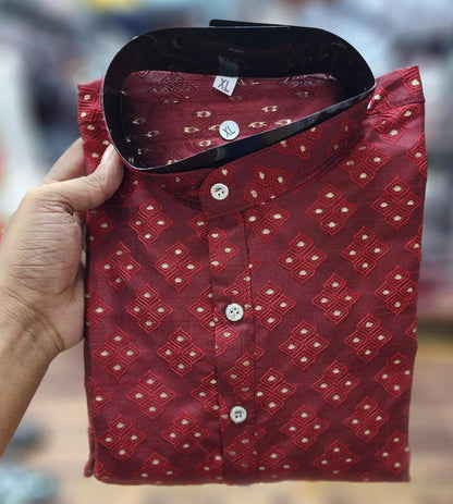 Beautiful Designer Pure Cotton Festival Kurta Pyjama