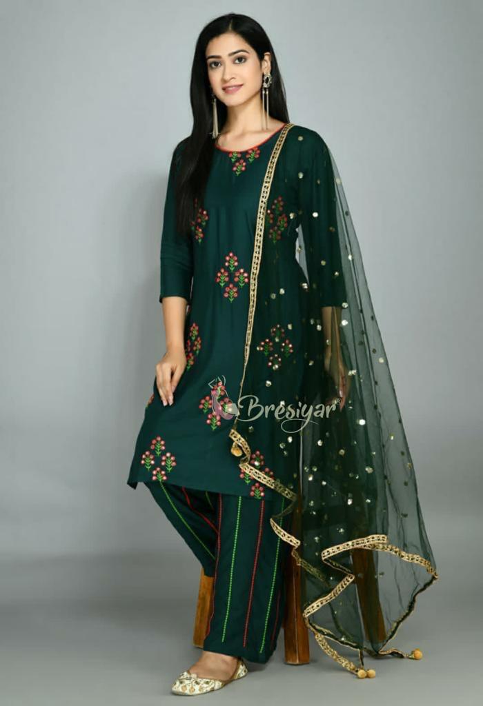 Beautiful Designer Rayon Cotton Salwar Suit