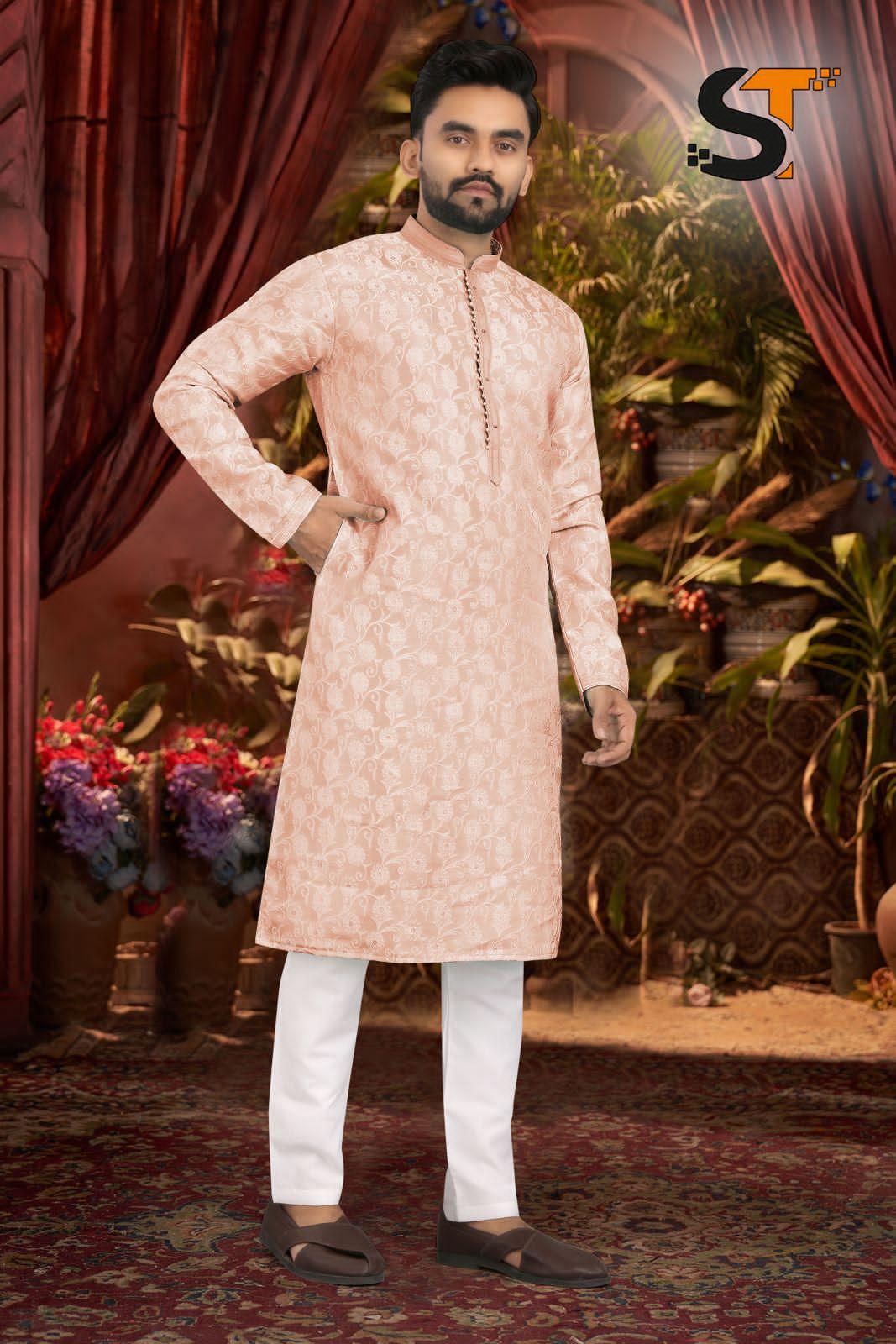 Beautiful Designer Pure Cotton Pintex Tie Kurta Pyjama