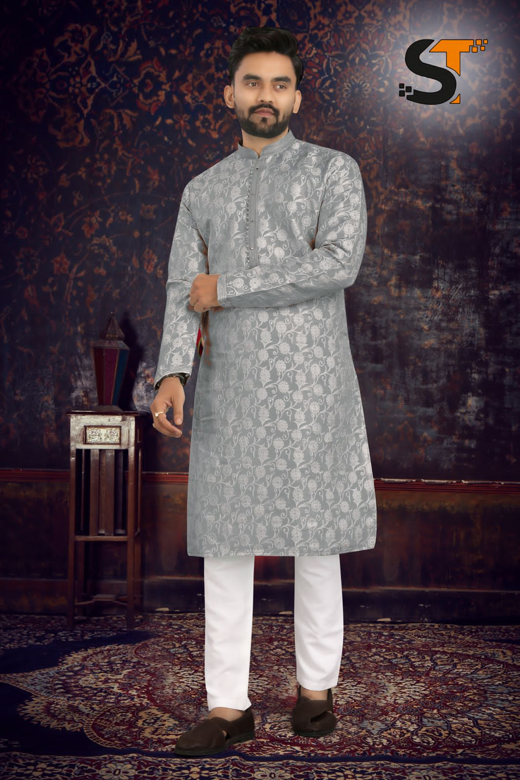 Beautiful Designer Pure Cotton Pintex Tie Kurta Pyjama