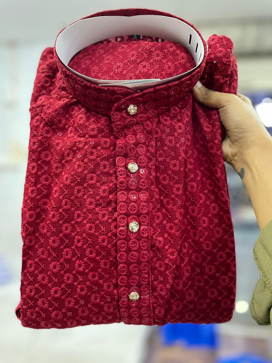 Wedding Special Boy Kid's Heavy Chikankari Kurta Pajama