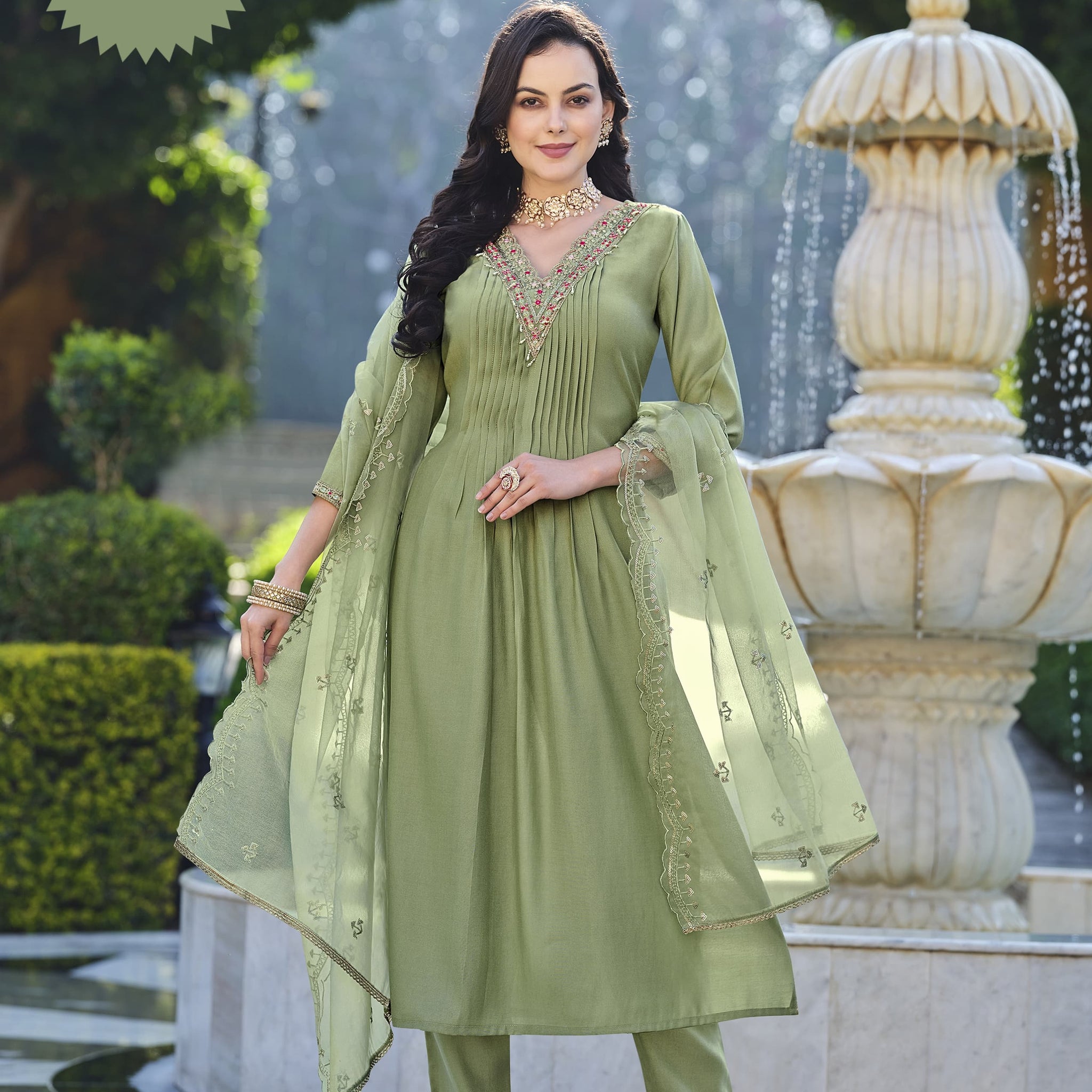 Beautiful Designer Heavy Cotton Kurti Pant With Dupatta Salwar Suit