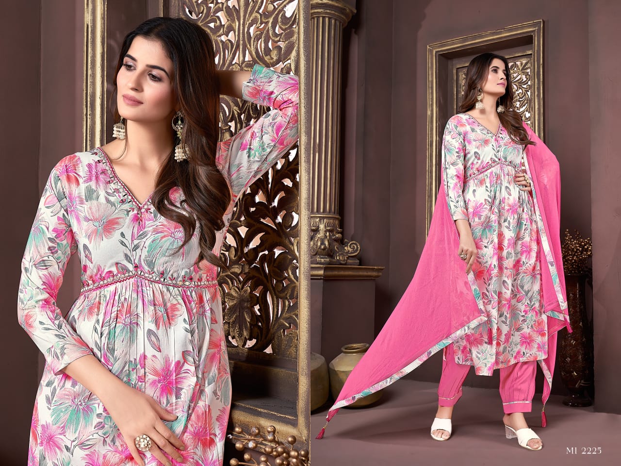 Beautiful Designer Afgani Alia Cut Kurti Pant With Dupatta Salwar Suit