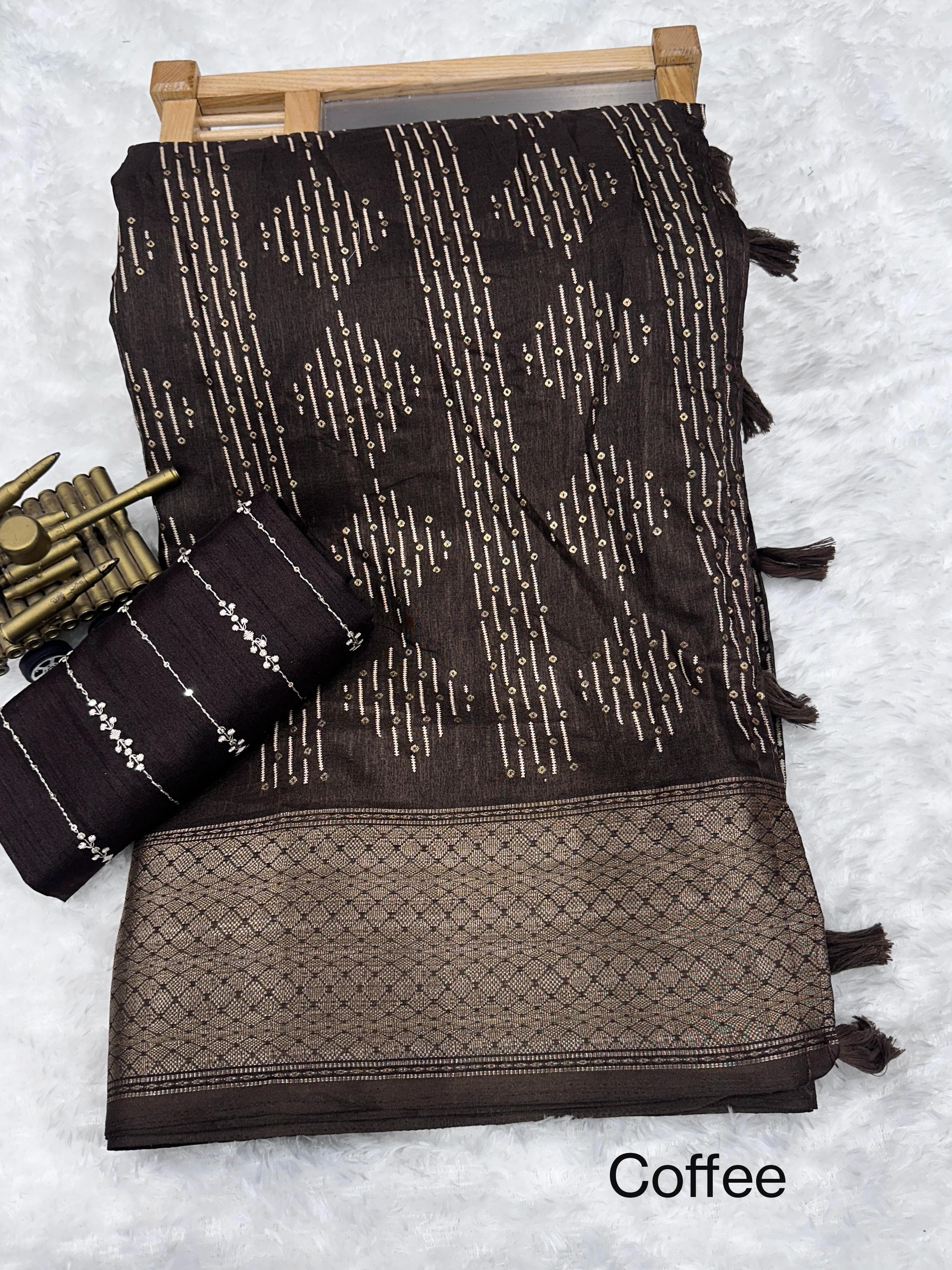 Beautiful Designer Party Wear Soft Muslim Cotton Silk Saree