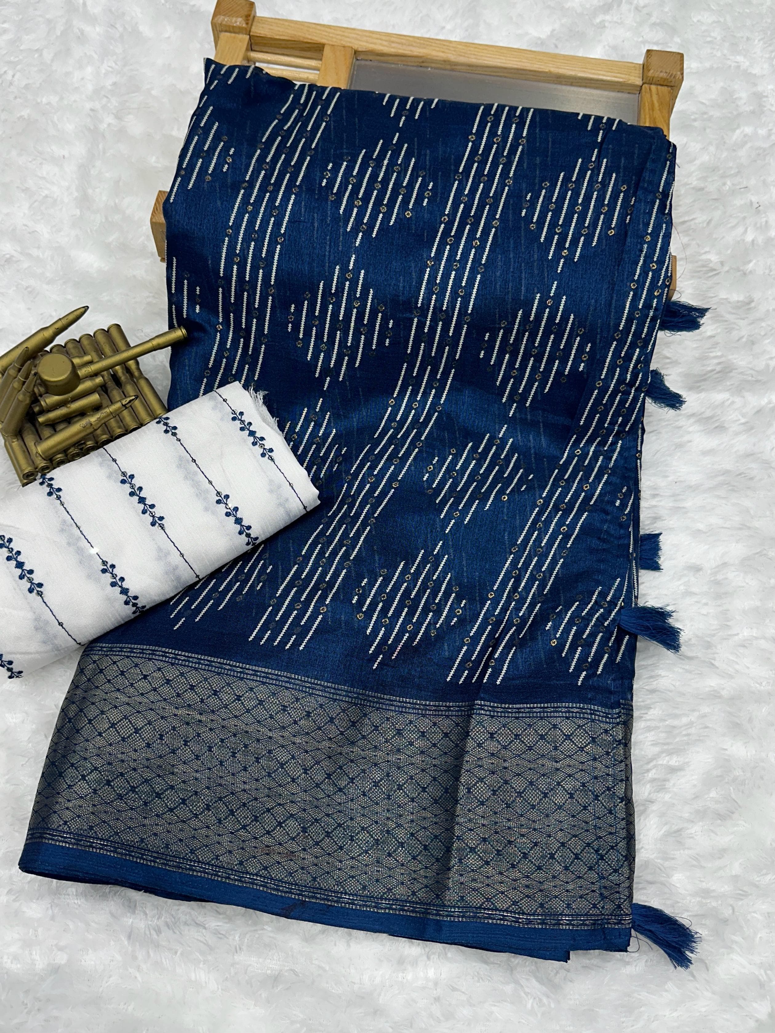 Beautiful Designer Party Wear Soft Muslim Cotton Silk Saree