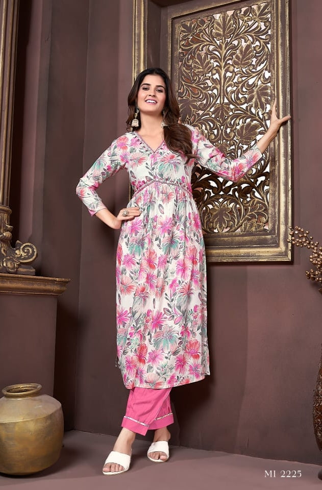 Beautiful Designer Afgani Alia Cut Kurti Pant With Dupatta Salwar Suit