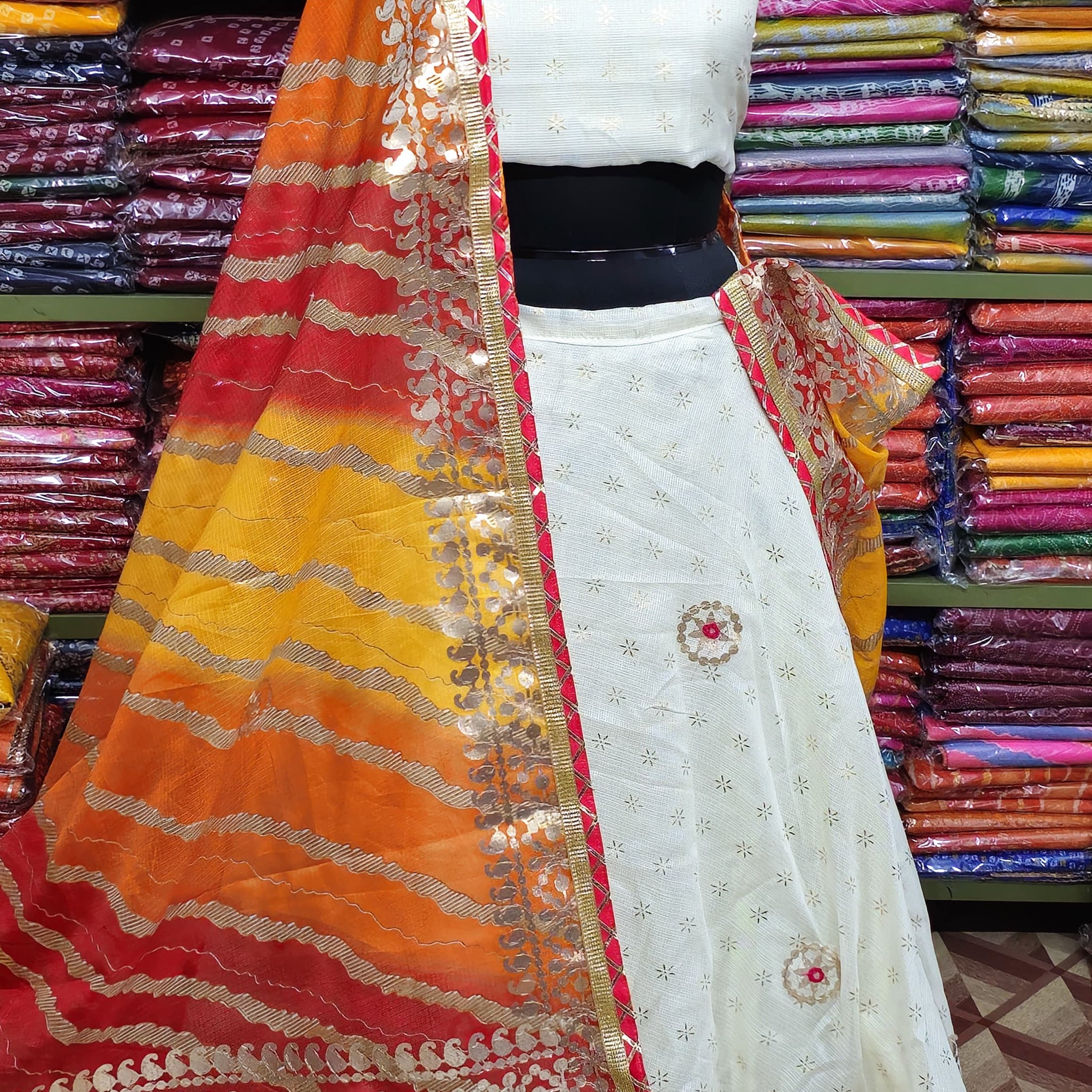 Beautiful Designer Kotta Doriya Foil Print Lehenga Choli