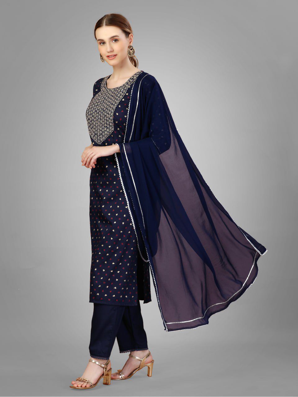 Beautiful Designer Party Wear Kurti Pant Dupatta Salwar Suit