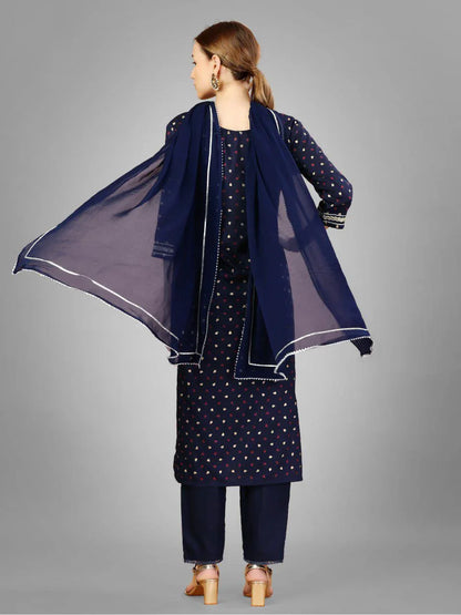 Beautiful Designer Party Wear Kurti Pant Dupatta Salwar Suit