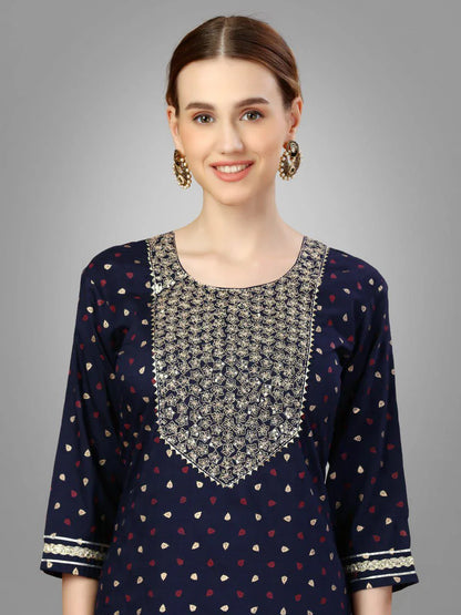 Beautiful Designer Party Wear Kurti Pant Dupatta Salwar Suit