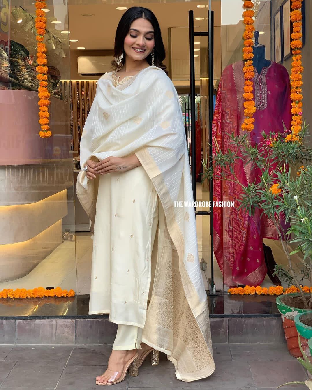 Beautiful Designer Party Wear Chanderi Silk Salwar Suit