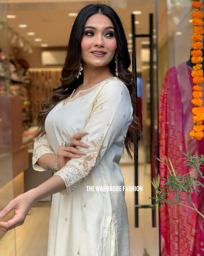 Beautiful Designer Party Wear Chanderi Silk Salwar Suit