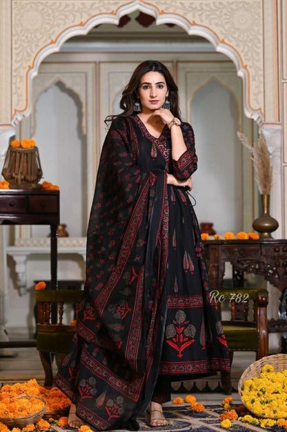 Beautiful Designer Party Wear Pure Cotton Salwar Suit