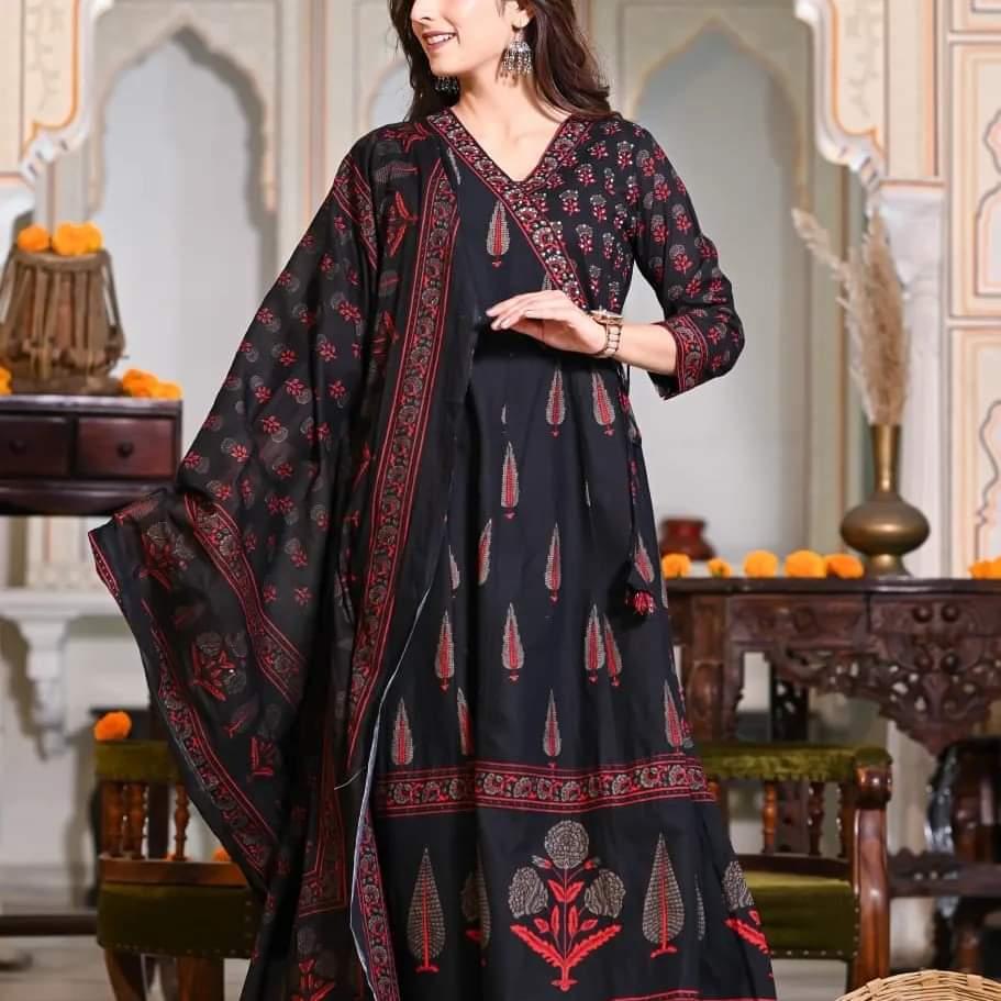 Beautiful Designer Party Wear Pure Cotton Salwar Suit